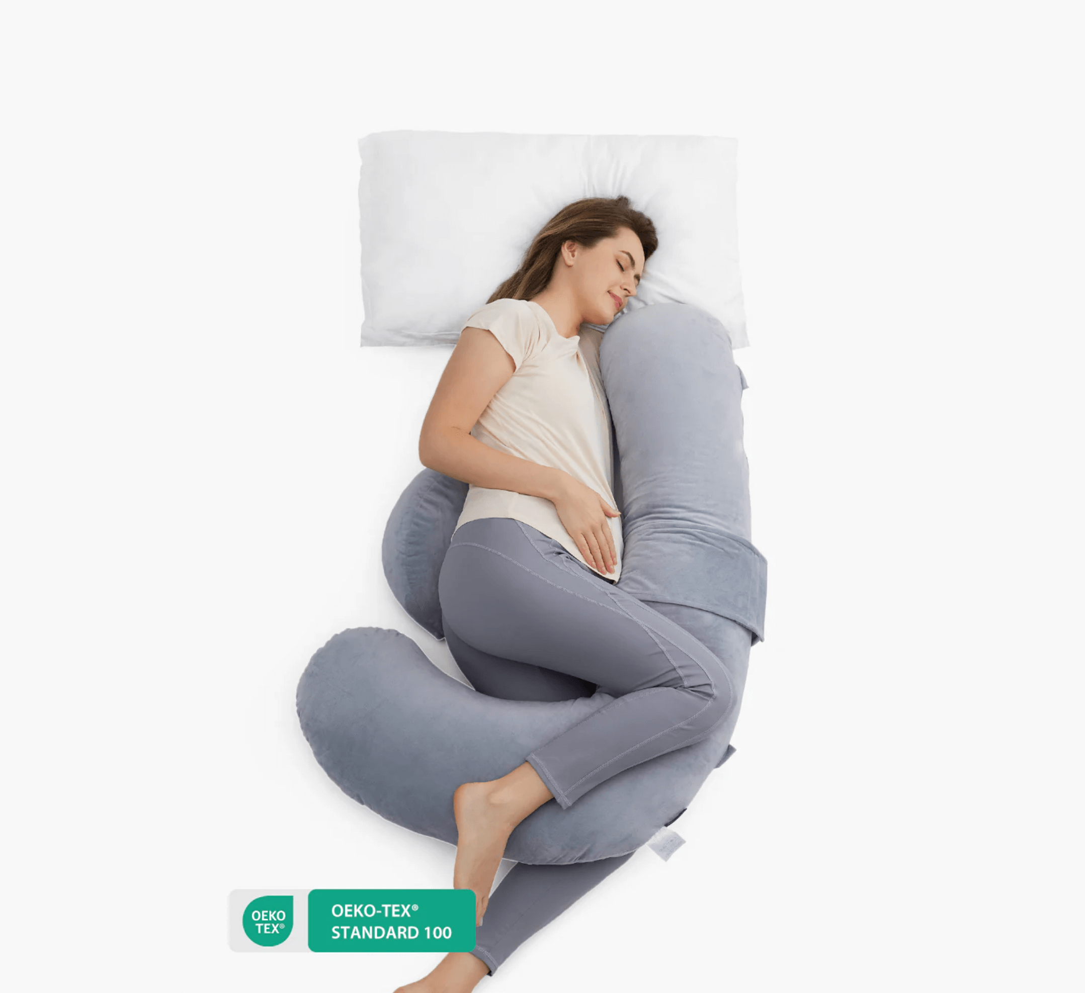 Momcozy Comfortable F Shaped Pregnancy Pillow - Figura 2
