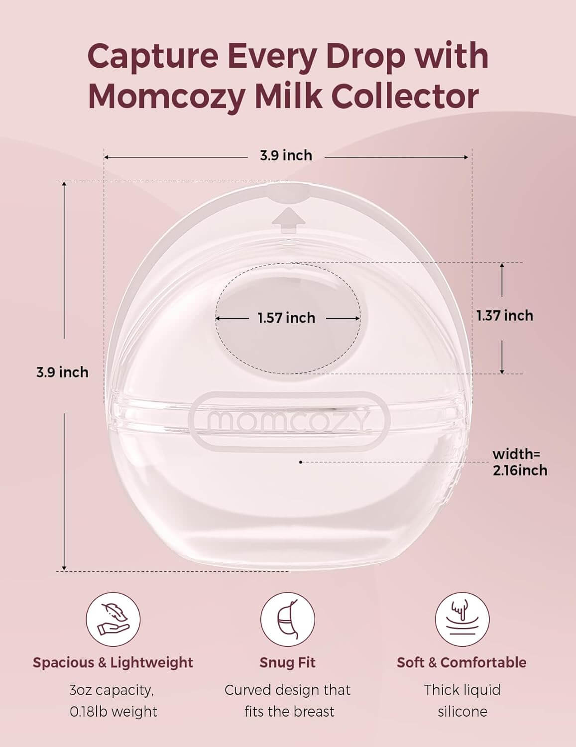 Momcozy 90ML Reusable Milk Collector for Breastmilk - Figura 4