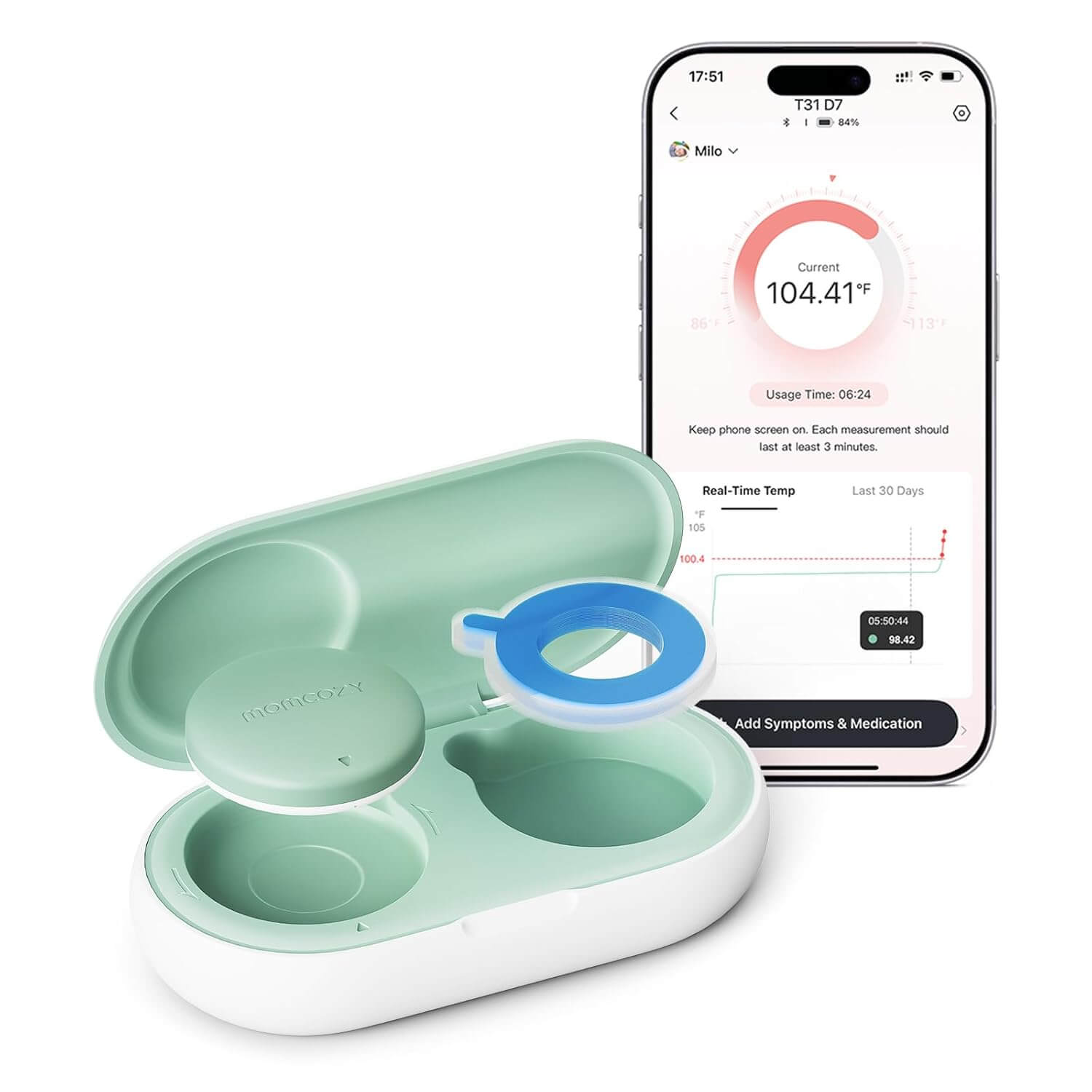 Momcozy Smart Wearable Baby Thermometer