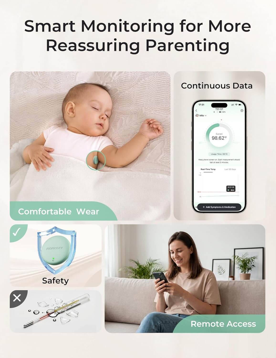 Momcozy Smart Wearable Baby Thermometer - Figura 4