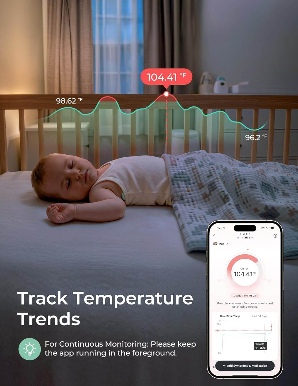 Momcozy Smart Wearable Baby Thermometer - Figura 6