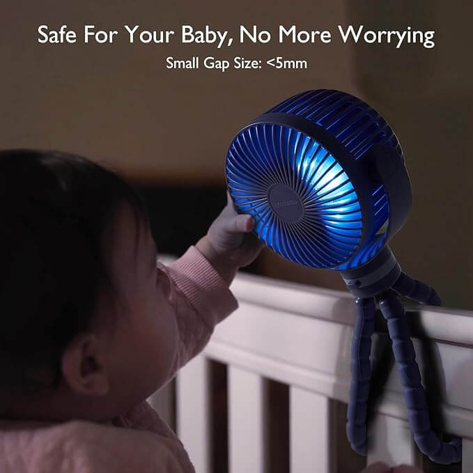 Momcozy 8000mAh Portable Stroller Fan, 27H Ultra-long Battery Life - Figura 4