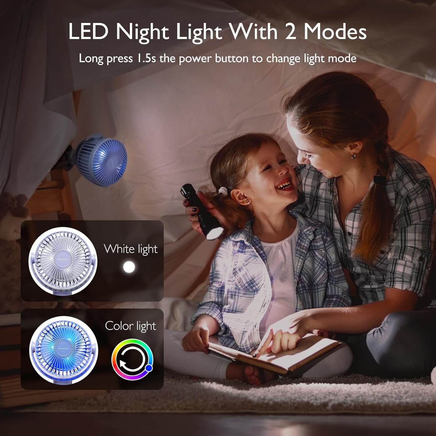 Momcozy 8000mAh Portable Stroller Fan, 27H Ultra-long Battery Life - Figura 8