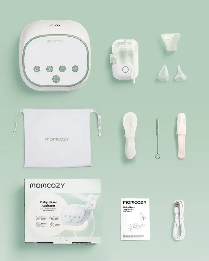 Momcozy BreezyClear Pro™ 2-in-1 Spray & Suction Electric Nasal Aspirator - Image 11