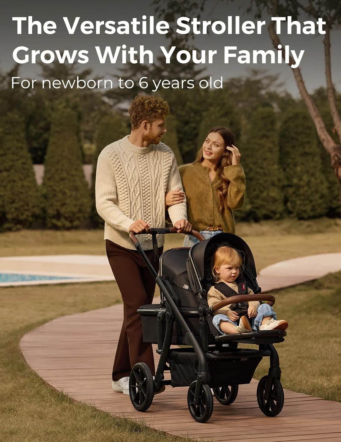 Momcozy ChangeGo Baby Stroller ST01, Convertible Single-to-Double-to-Wagon Stroller with 23 Configurations, Carry-cot and Seat Included, Large PU Wheels, All-Wheel Suspension & Extendable UPF50+ Canopy | - Figura 9